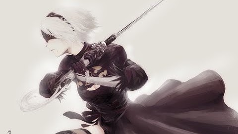 NieR:Automata-Debug Mode- 2B vs 20 lvl 99 2B [hard]