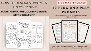 How To Create Printable Worksheets and Coloring Pages Using ChatGPT, Classroom Homeschool Activities