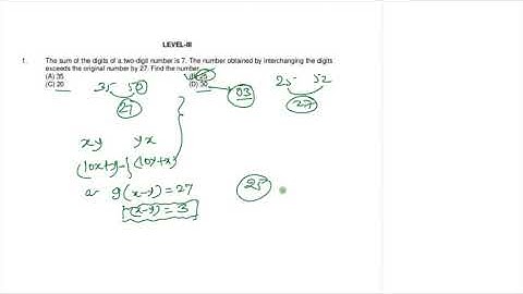 The sum of the digits of a two-digit number is 7. The number obtained by interchanging the digits