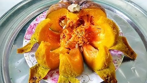 Trứng chiên lá quế - Bí đỏ nướng trong nồi chiên không dầu 