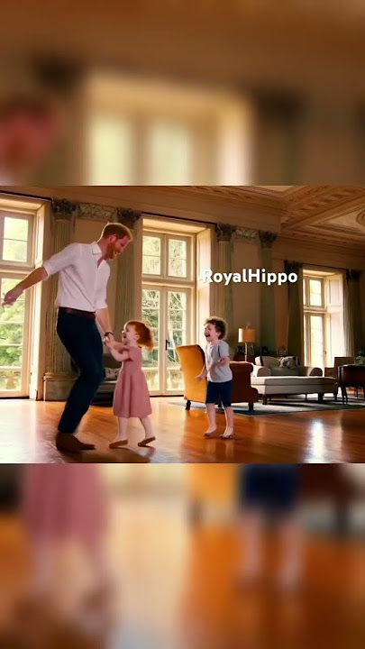 Prince Harry dancing with Archie and Lilibet #dancing #archie #lilibet #fun #dance #father #son