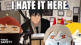 chainsaw man but it's the office