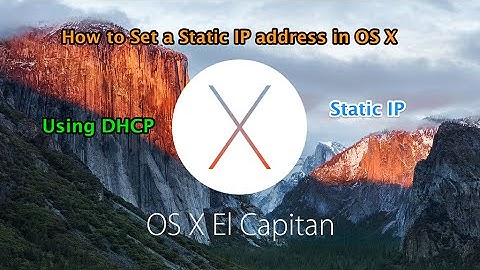 how to set a static IP address in OS X