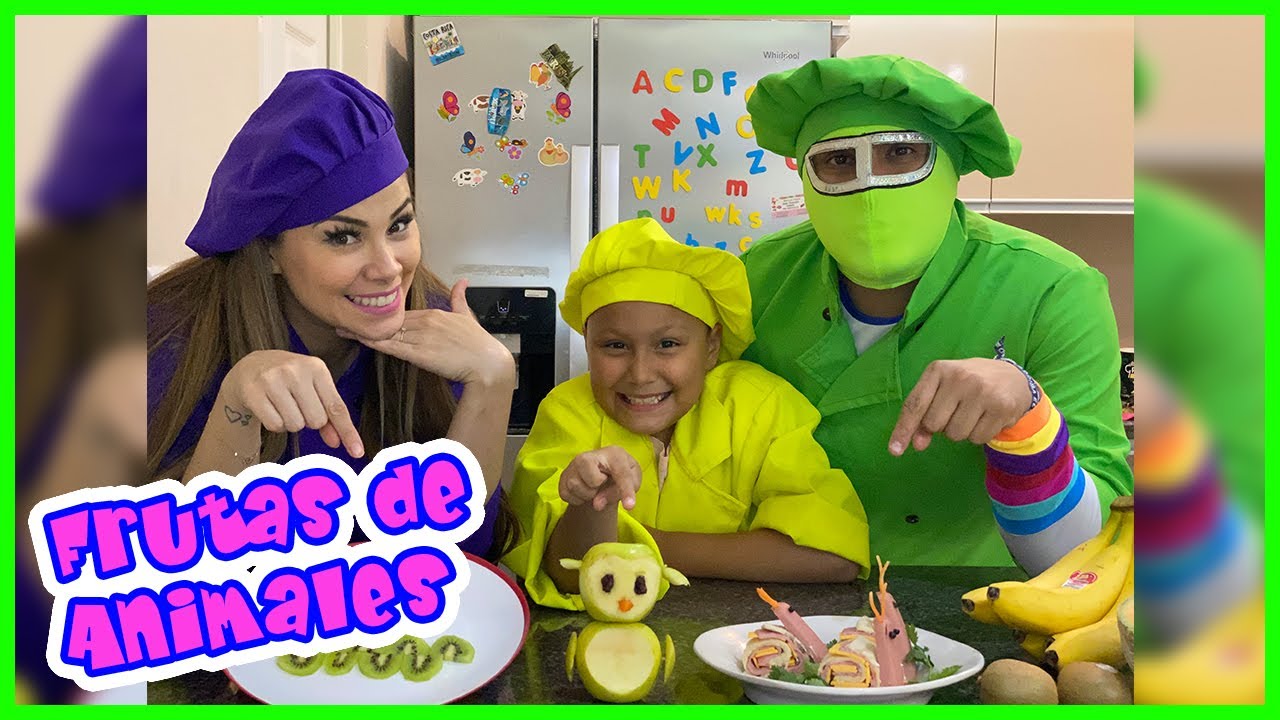 FRUTAS EN FORMA DE ANIMALES  - BIMBOMBA Y NINJARIN - COMIMOS ANIMALES HECHOS CON FRUTAS - LAS FRUTAS
