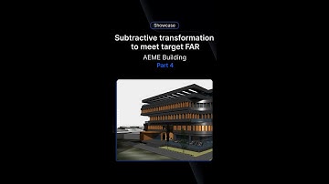 AEME Building: Subtractive transformation to meet Target FAR #3dmodeling #architecturaldesign #bim