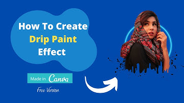 Canva Design Tutorial - How to create Drip Paint Effect in Canva Free Version Tutorial