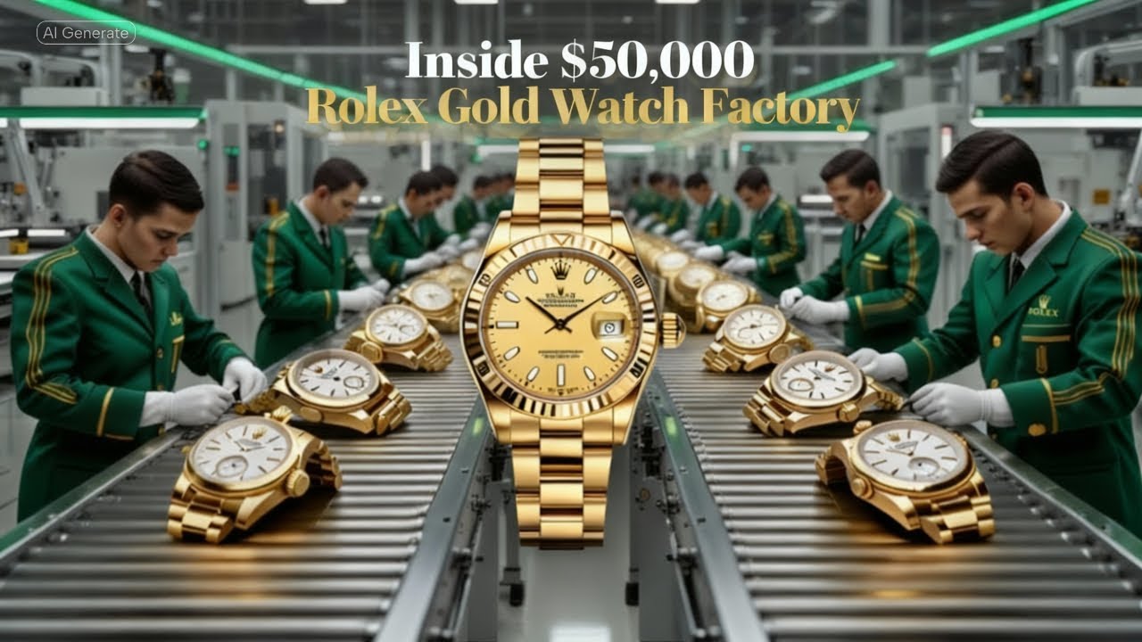 Inside Rolex Gold Watch Factory - From Gold Bar to $50,000 Luxurious Watch (Full Process)