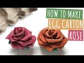 How to make Egg Carton Rose | Paper Rose | DIY | Recycling egg carton