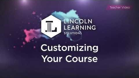 Customizing Your Course