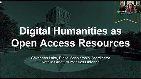 OER Workshop  Digital Humanities as Open Access Resources