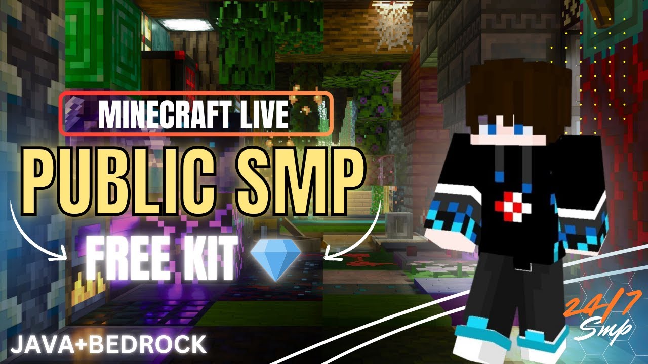 Minecraft Live | Survival SMP Live | Java + Bedrock Server | Anyone Can ...