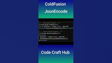 ColdFusion Quick Tip - JsonEncode