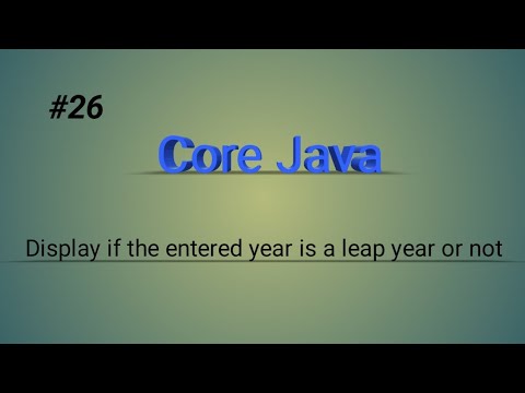 Display if the entered year is a leap year or not || Lear year || core Java #java #programming #code
