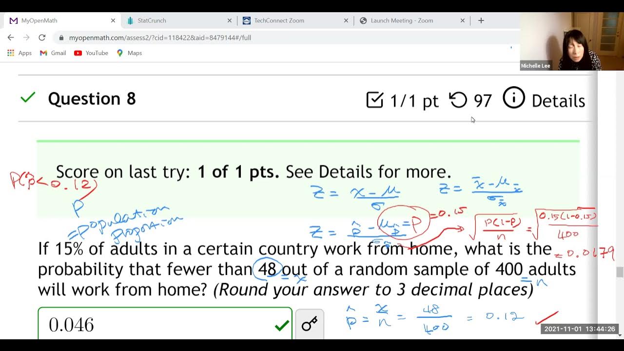 StatCrunch Sample Proportion of Sampling Distribution by using p hat