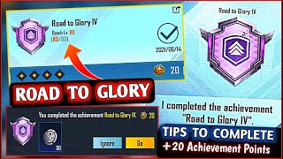 New Tips To Complete [ROAD TO GLORY] ACHIEVEMENT | How To Up Level 80 Fast Road To Glory Pubg Mobile screenshot 5