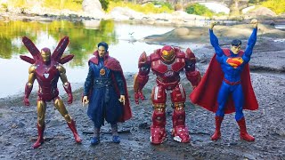 Hunting superhero toys, Iron-Man, Dr. Strange, Hulk Buster, Superaman, Thor Etc
