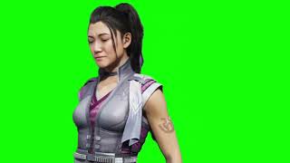 Mortal Kombat 1 Li Mei walking away green screen