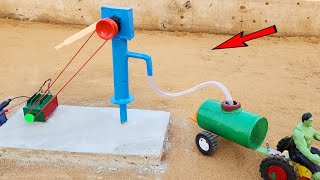 How to make mini water pump | Science project | cement mixture machine