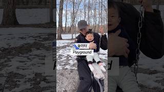 9months boy #9개월 #첫그네 #firsttimeplaying