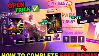 open🤯 How To Complete Paradox New Event | All Missions Free Rewards Kaise Milega in Free Fire ff Max