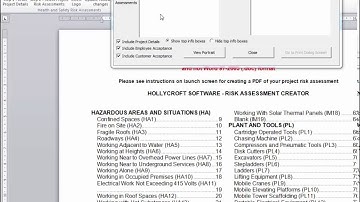 RAMS Risk Assessment Software Demo