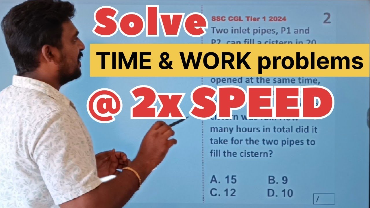 Manik's Timer 🔥முழுசா ASPIRANT ஆக மாறிய MANIK || BULLET SOLVING SERIES || Time & Work ...