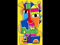 How to draw cubism art  cubist portrait drawing for kids