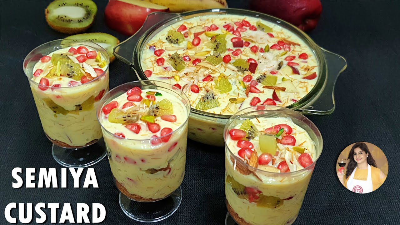 Creamy Semiya Custard - Vermicelli Fruit Custard Recipe | Sevai Kheer | Kanak