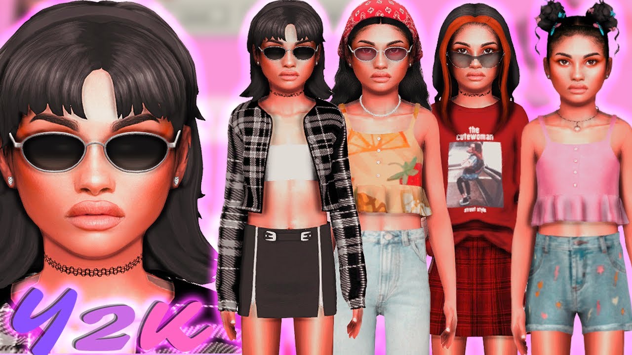 💞 Sims 4 Cas Kids Y2k Lookbook Cc Folder And Sim Download Youtube