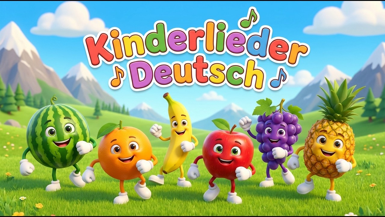Obst lernen für Kinder 🍎🍌 Beliebte Kinderlieder Deutsch zum Mitsingen