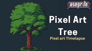 pixel art tree timelapse