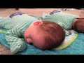 Tummy time and poop everywhere raising triplets Twins and multiples