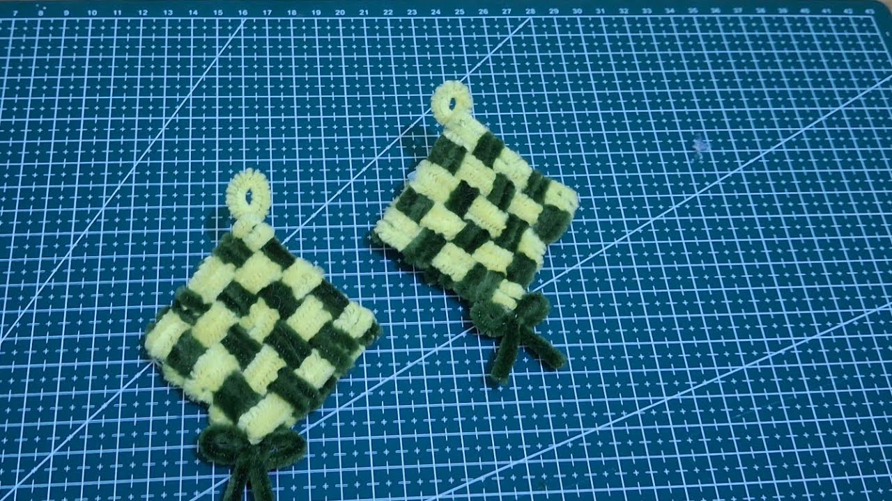 DIY | IDE KREATIF MEMBUAT ANGPAO LEBARAN BENTUK KETUPAT DARI KAWAT BULU #kawatbulu #ketupat