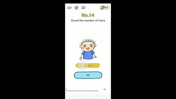 Brain out Level 14 : count the number of hair