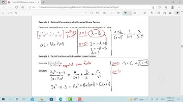 Section 3.4 (Partial Fractions with Repeated Linear Factors)