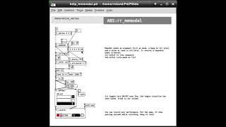 PDida (Pure Data) help patch: [Melody Generation/Harmony Construction] - memodal