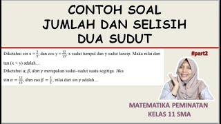 Contoh soal - rumus jumlah dan selisih dua sudut
