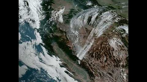 Washburn Fire / Yosemite Fire  from Space 🌎 July 9 2022 GOES-West Pacific Northwest - GeoColor
