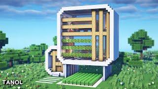 ⚒ Minecraft : How To Build a Large Survival Modern House_[마인크래프트 건축 : 대형 야생 모던하우스 만들기]