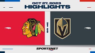 NHL Highlights | Blackhawks vs. Golden Knights - October 27, 2023