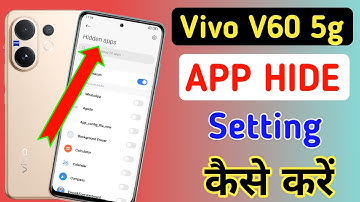 Vivo v60 5g app hide kaise kare /how to hide apps Vivo v60 5g /apps hide setting