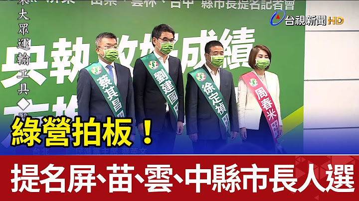 绿营拍板！ 提名"屏、苗、云、中"县市长人选 - 天天要闻