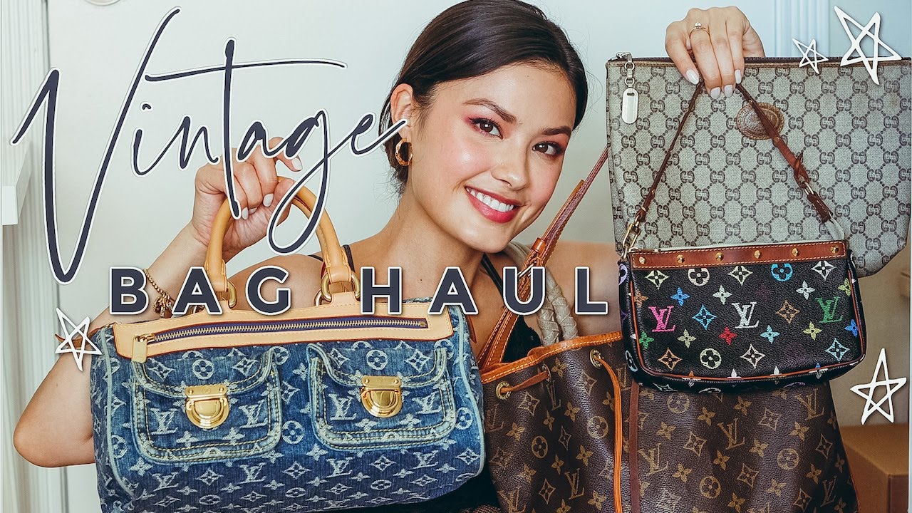 VINTAGE DESIGNER HANDBAG HAUL | Thrifting Louis Vuitton, Dior and Gucci!