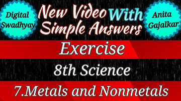 metals and nonmetals class 8 । 8th science chapter 7 question answer ।7 metals and nonmetals class 8