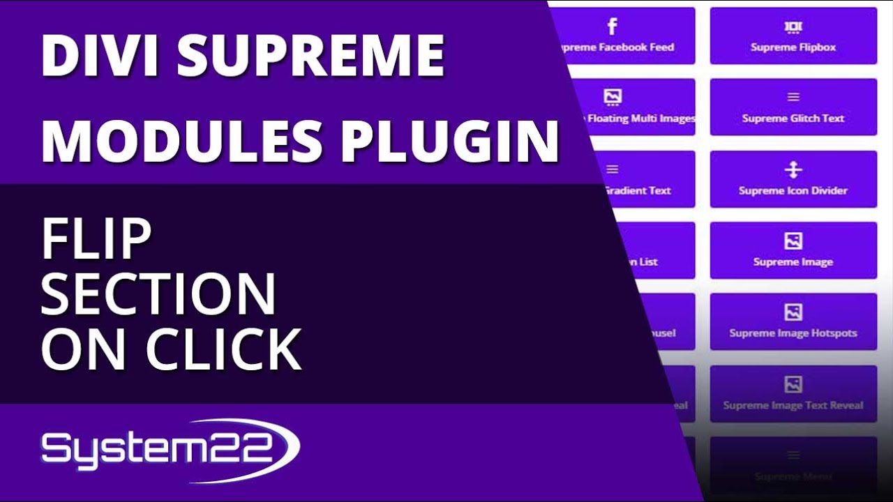 Divi Supreme Modules Flip Section On Click 👍