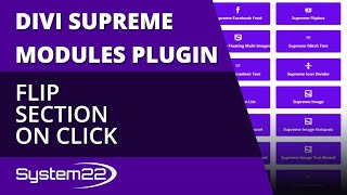 Divi Supreme Modules Flip Section On Click 👍