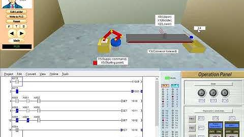 MITSUBISHI PLC Programming and Simulation D 4 Part Sorting by Size   I