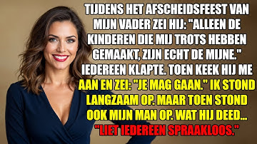 "Mijn vader vernederde me bij zijn afscheidsdiner – maar toen onthulde mijn man de waarheid!"