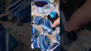 Process Video of Resin Coasters! #shorts