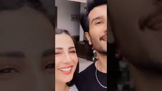 Ushna shah & Feroz khan make a video for fans Drama Habs Advertising #viral #short #trending